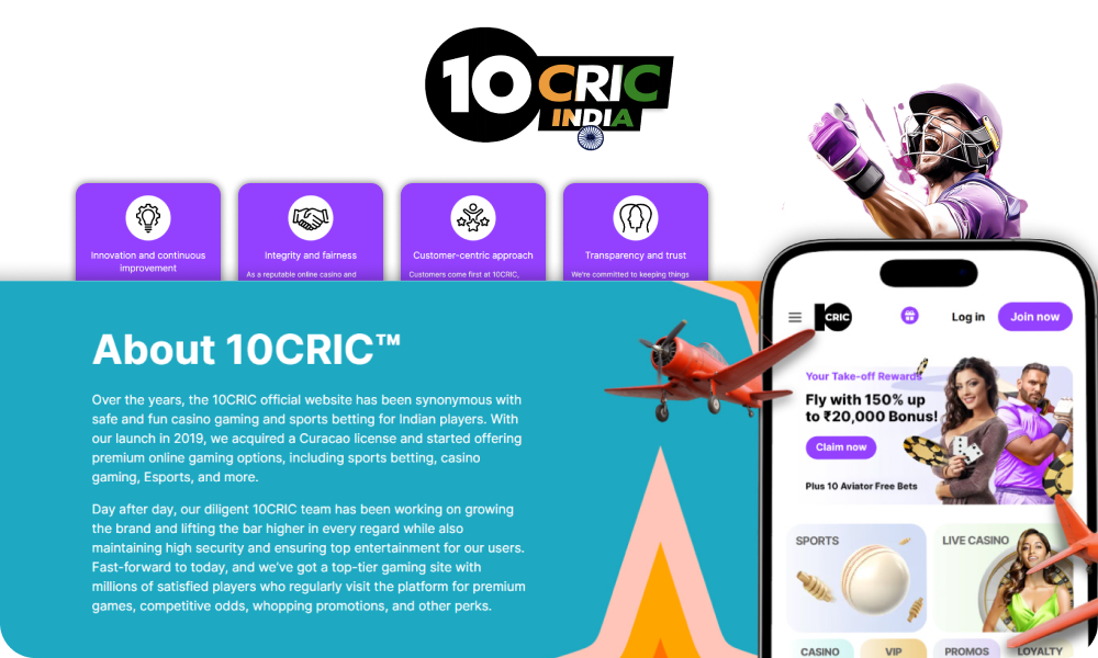 10CRIC India brand identity and company overview