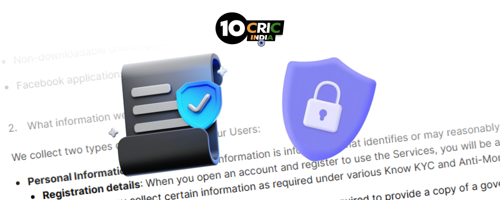 10CRIC privacy policy and data usage for Indian players